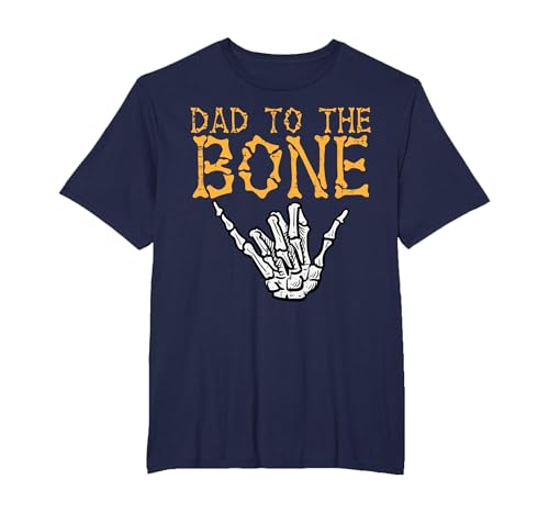 Halloween Dad to The Bone Skeleton Hand Fun Papa Costume Men T-Shirt, Men's Big…