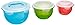 LOCK & LOCK 6 Piece Nesting Color Salad Bowl Set with Handle, Blue/Green/Red