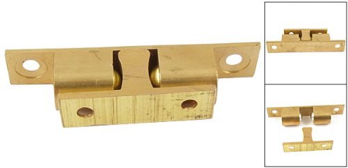 50mm Furniture Cabinet Door Brass Dual Ball Roller Catch Latch 10 Pcs - Thumbnail 2