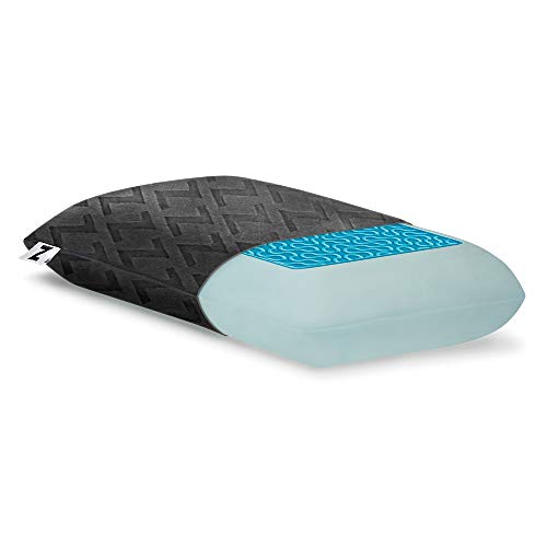 MALOUF Z Travel Gel Dough Memory Foam Plus Z-Gel Pillow Removable Bamboo Velour Cover, 5-Year Warranty