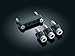 Kuryakyn 450 Motorcycle Foot Control Component: Driver Floorboard Extension Spacers with Bolts for 1992-2008 Harley-Davidson Touring Motorcycles, Black