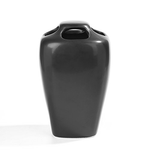 FORLONG FL3013 Black Mate Ceramic Bathroom Accessories Set of 4:1 Gargle Cups,1 Toothbrush Holders,1 Soap Dishes,1 Soap Dispenser - Thumbnail 2