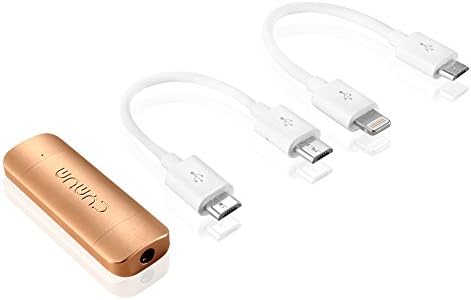 CYMUM CY-15 HiFi Portable Headphone Amplifier For iPhone 7 To 3.5mm Adapter Earphone Amplifier Smartphone Audio Amplifier (Rose Gold)