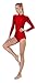 Kepblom Adult Ballet Dance Leotard Turtleneck Long Sleeve Spandex Bodysuit Tops for Women
