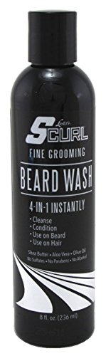 Lusters S-Curl Beard Wash 8 Ounce (236ml) (2 Pack)