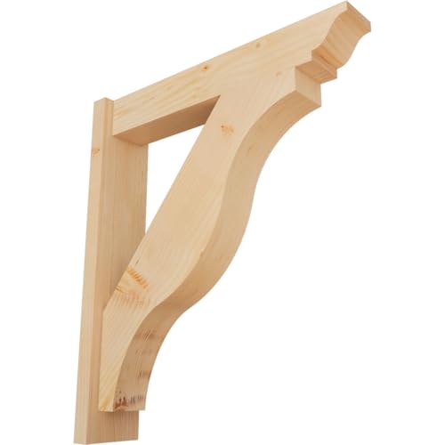 6"W x 26"D x 30"H Funston Rough Sawn Traditional Outlooker, Western Red Cedar