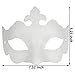 CSPRING 12PCS Cute Paper Face Paintable White Plain DIY Mask for Mardi Gras Cosplay Masquerade Dance Party