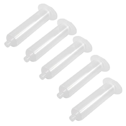 Amico Plastic Helix Luer Lock Tip Dispensing Syringe Barrel, 30CC Capacity, 4.7" Length x 1.77" Width x 1.18" Thick, Clear (Pack of 5)