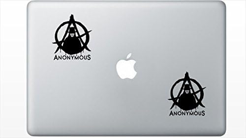 Anonymous Guy Fawkes Anarchy Decal HenryDecal5551052 Set Of Two (2x) , Decal , Sticker , Laptop , Ipad , Car , Truck