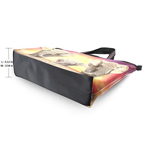 Emoya-Damen-Handtasche-Afrikanischer-Elefant-oben-Tragegriff-Casual-Tote-Schultertasche-Arbeitstasche-Casual-Bag-L