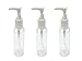 3PCS Refillable Clear Empty Pump Bottle Cream Makeup Travel Cosmetic Container With White Head for Lotion Bath Shower Dispenser (50ML)