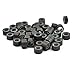 1000 Silicone Micro Link Rings 5mm Lined Beads Deadlocks for Hair Extensions Tool (#3 Dark Brown)