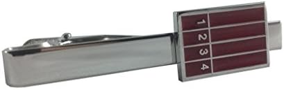 Mens Tie Clip Bar Silver with Track and Field Starting Line Logo