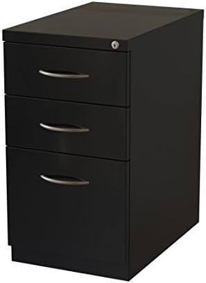 Office Dimensions 21414 3 Drawer BBF Storage File Cabinet, 23", Black