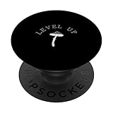 Level Up Funny psilocybin magic mushroom PopSockets
