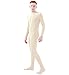 Ensnovo Adult Spandex One Piece Unitard Full Body Suit Costume Nude, S