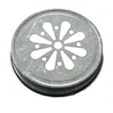 Pewter Daisy Jelly Lid for Mason Jars 12 Count