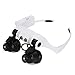 Holulo Head Mount Magnifier With Light,10X 15X 20X 25X LED Magnifying Glasses,Eye Loupe Headband Magnifier with Short Focus Distance for Jeweler Repair Watch(Mix)