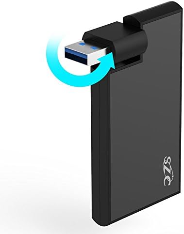 SZC 4-Port USB 3.0 Ultra Slim Rotatable Aluminum Data Hub With High Transfer Speed for iMac, Surface Pro,MacBook Air, Mac Mini and Laptop