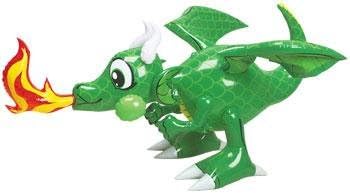 Fire Breathing 30 Inch Dragon Infatable (Green)