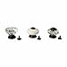 Tim Holtz Idea-ology Curio Knobs, 3 per Pack, 1 x 7/8 Inches, White and Clear, Metal and Plastic, TH92840