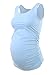 Jinson Mama Womens Basic Layering Maternity Tank Top Pregnancy Tee Scoop Neck Sleeveless Solid Side Ruched Vest Plus Size