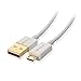 Cable Matters 2-Pack, Gold Plated Hi-Speed USB 2.0 Type A to Micro-B Cable in White 6 Feet