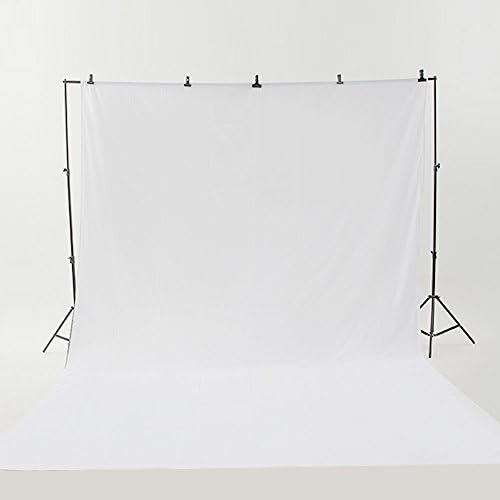 Sofoto 10x12 feet / 3x3.6 meters Photo Studio 100 Percent Pure Muslin Collapsible Backdrop Background for Photography, Video and Studio– White BD2002 33.6 W