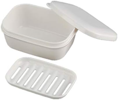 siyaful Plastic with Lid Draining Soap Box Portable Leakproof Soap Case Candy Colors Seal Soap Dish