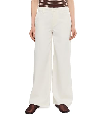 Liverpool Los Angeles, Womens, 30" Weekender Mid-Rise Wide Leg Jeans, White, 14 30 at Amazon