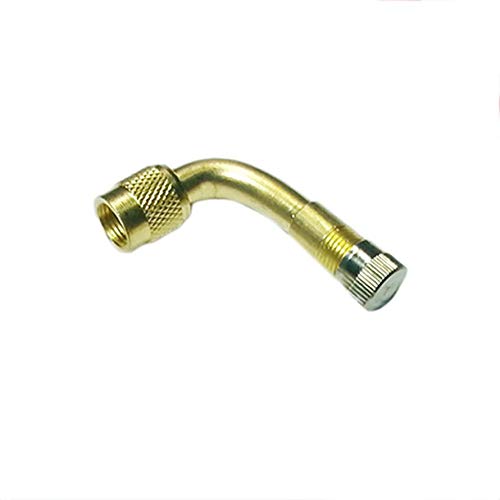MqbY 1Pcs Car Motorcycle Tire Brass Valve 90 Degree Extension Tube Metal Valve Extension Rod Inflatable Nozzle Extension Tube