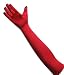 Tapp C. Classic Adult Size 22" Long Opera Length Satin Gloves - Red primary
