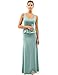 PattyBoutik Women's Sleeveless Blouson Maxi Dress (Turquoise M)