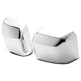 For Jeep Wrangler JK Pair of Exterior Side Door Mirror Covers (Chrome)