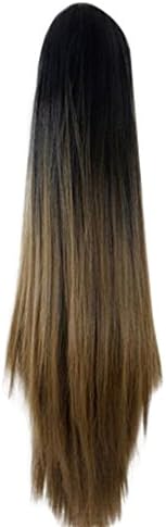 Women Fashion Claw Clip Long Straight Ponytail Hair Extensions Wig Hairpiece Ponytail Length 62cm