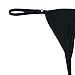 SSQUEEN Womens Cotton Lace-Up Bikini Low-Waisted Thong Panty Sexy Bra (Black), (One Size Fits Waistline: 24.5-39.0 inch/62-100cm)