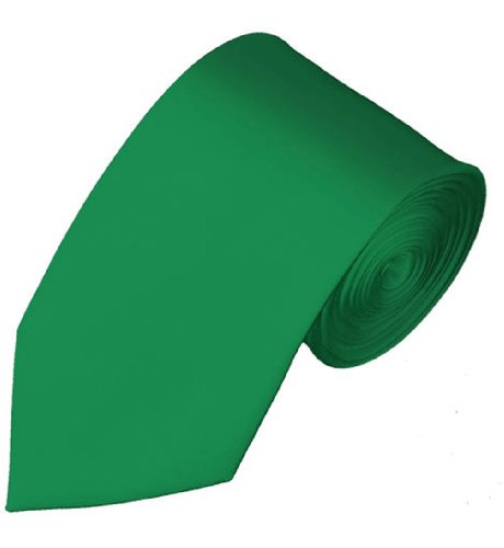 Mens Solid Color 2.75" Slim Tie - Kelly Green
