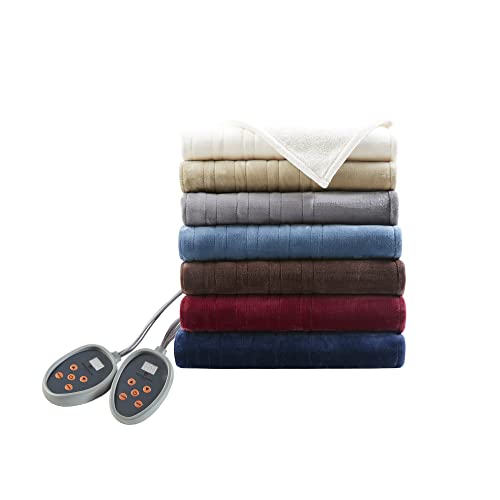 Woolrich Heated Plush to Berber Electric Blanket Throw Ultra Soft Knitted , S...