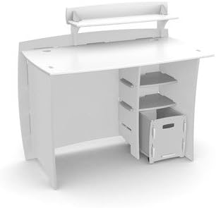 Classic 43" Writing Desk with Accessory Shelves and File Cart