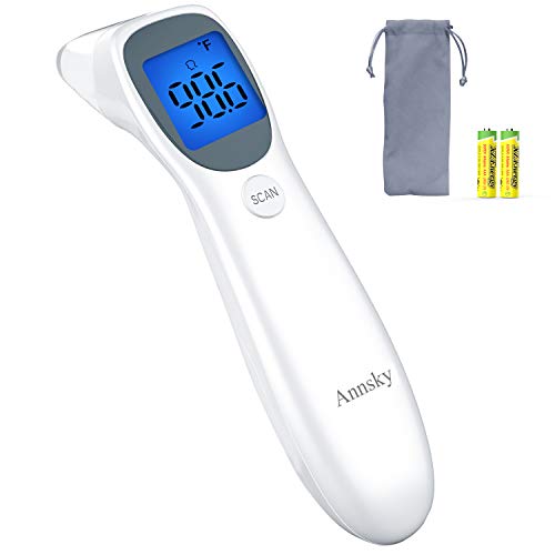 Baby Forehead and Ear Thermometer for Fever【New Design】,Annsky Professional Medical Infrared Digital Fever Temporal Thermometers with Flashlight, Instant Accurate Reading for Baby Kids and Adults