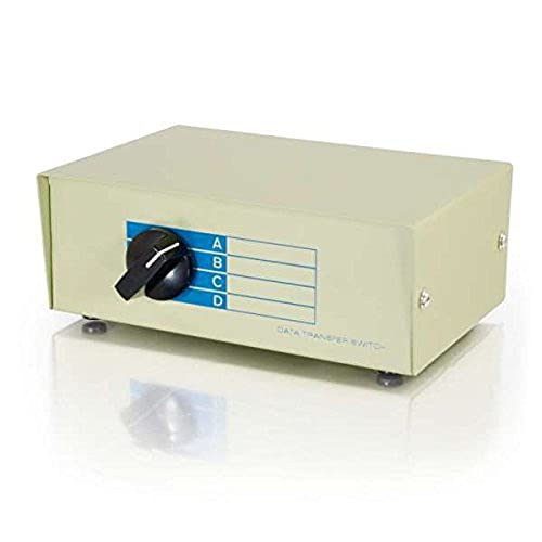 C2G 03292 4-Port DB25 Manual Switch Box, Beige 7 Inch