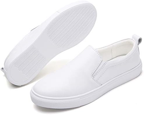 YZHYXS Women White Shoes Slip on Flats Penny Loafers Leather Fashion Casual Walking Sneakers