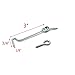 Antrader 3 Inch Zinc Plated Steel Hook & Eye Wood Gates Window Screen Gate Door Latch 24-Pack