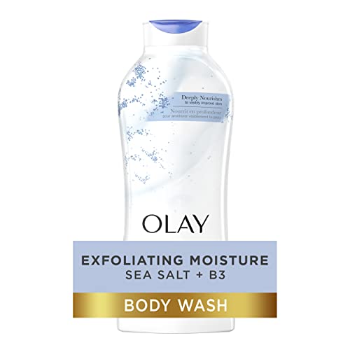 Olay Daily Exfoliating with Sea Salts Body Wash, 22 oz, (4 Count