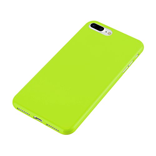 Cadorabo Case Works with Apple iPhone 8 Plus/iPhone 7 Plus/iPhone 7S Plus in Jelly Green – Shockproof and Scratch Resistant TPU Silicone Cover – Ultra Slim Protective Gel Shell Bumper Back Skin