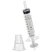 Bright Creations Oral Medicine Syringes with Bottle Adapter (Transparent, 10 Pack) - Syringe for Liquid