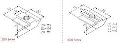 3030 Series T Nuts T slot Nuts Square Hammer Head