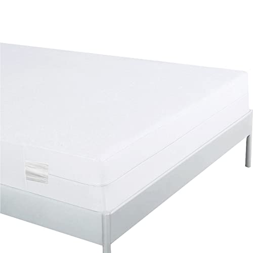 Bedecor Elastic Mattress Cover with Zip, Hypoallergenic, Silent, Cotton Waterproof Mattress Protector 80 x 200 + 16 cm