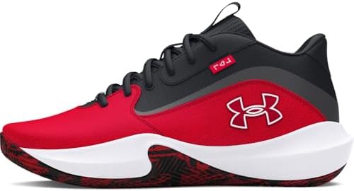 UA Lockdown 7 Zapatillas de baloncesto para hombre y mujer, deportivas unisex con mediasuela de EVA, color rojo/negro/rojo 42.5 EU