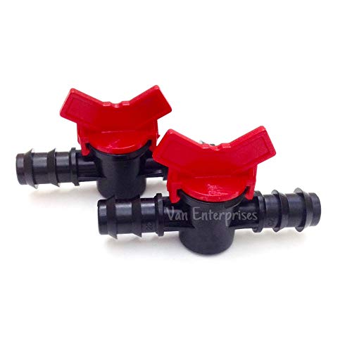 Van Enterprises 2PK of 1/2" ID Ball Valve Hose Barb Connectors for Drip Irrigation Hoses and Aquariums [Various - Thumbnail 5